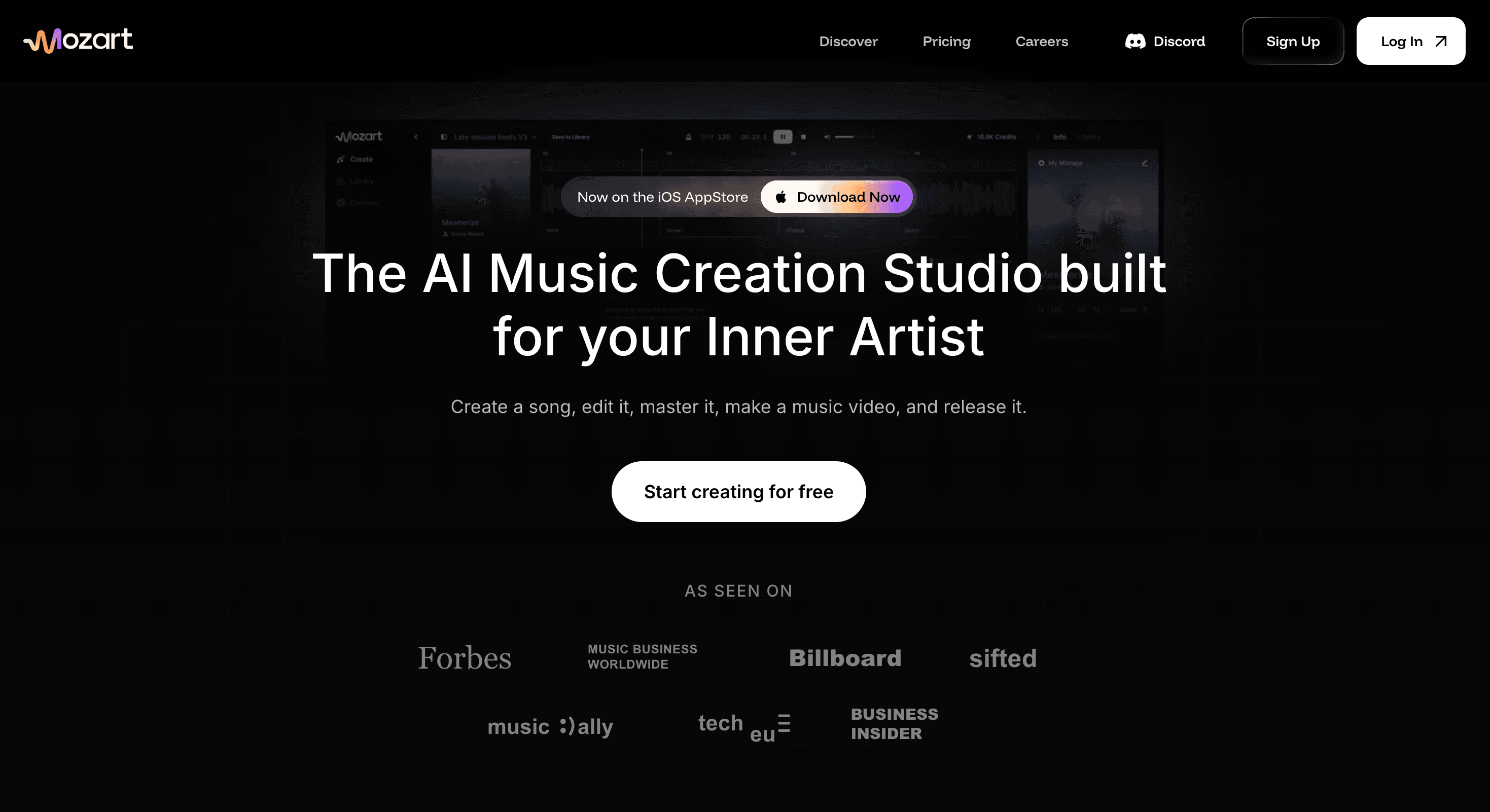 Mozart — AI-powered music creation studio